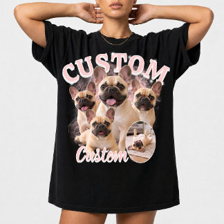 Camiseta Colar de Fotos de Cachorro Personalizado, Animal V