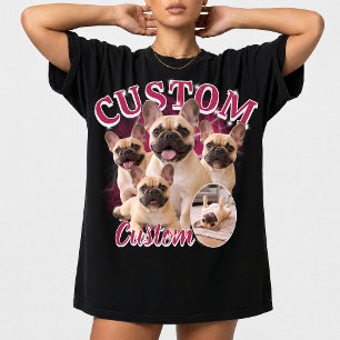 Camiseta Colar de Fotos de Cachorro Personalizado, Animal V