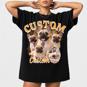Camiseta Colar de Fotos de Cachorro Personalizado, Animal V