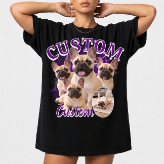 Camiseta Colar de Fotos de Cachorro Personalizado, Animal V