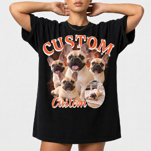 Camiseta Colar de Fotos de Cachorro Personalizado, Animal V