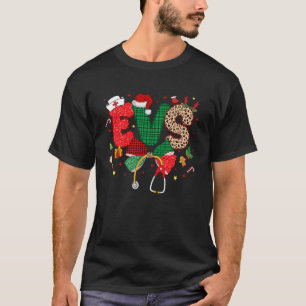 Camiseta Colar de Natal EVS Coquette Stethoscope Enfermagem