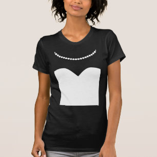 Camiseta Colar de Pérola de Vestido Noiva