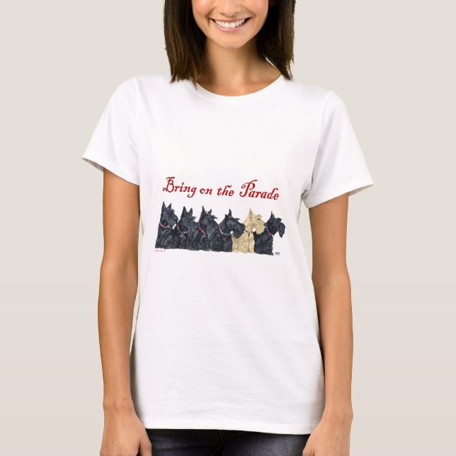 Camiseta Colaros Patrióticos de Terriers Escoceses (Frente)