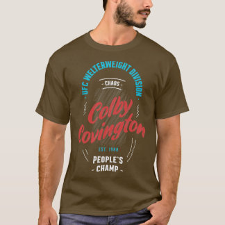 Camiseta Colby Covington Blue Red Vintage Tipografia 1