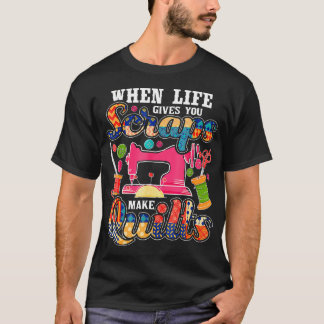 Camiseta Colcha Quando a Vida Lhe Dá Retalhos Faça Colchas