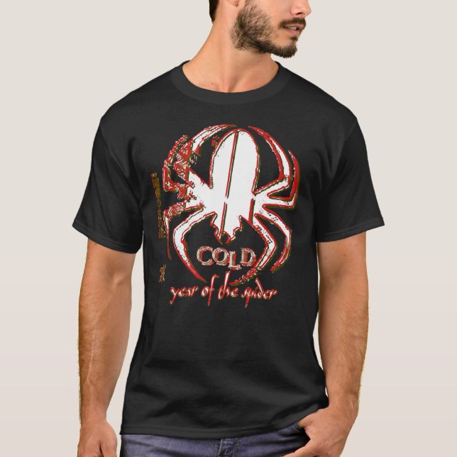 Camiseta Cold Band Year Of The Spider Distressed Artwork Cl (Frente)