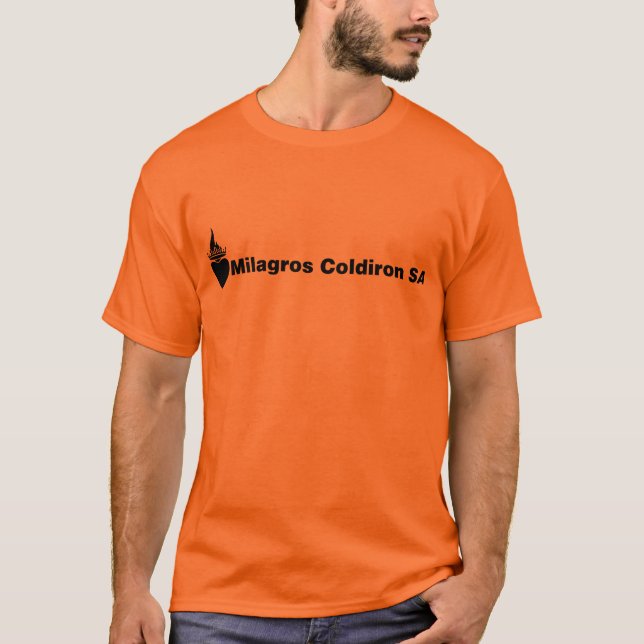 Camiseta Coldiron SA de Milagros (logotipo preto) (Frente)