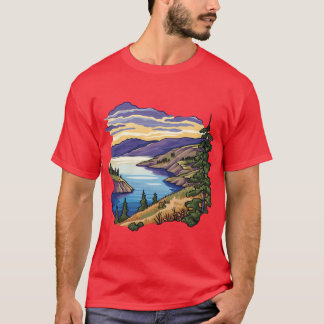Camiseta Coldstream Vernon Lago Kalamalka Okanagan Desenho