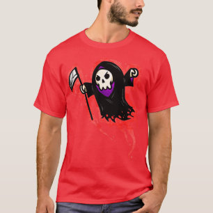 Camiseta Cole Chibi Kawaii Reaper Voando Halloween