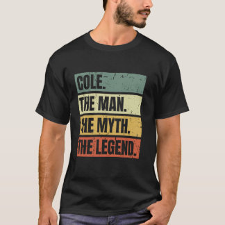 Camiseta Cole Man Mito A Legenda Retro Funny Best Name Col