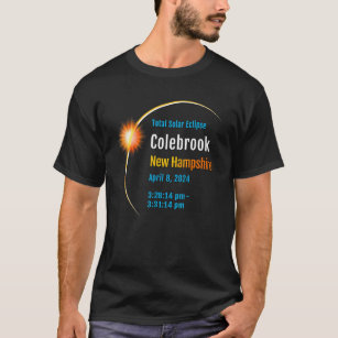 Camiseta Colebrook New Hampshire NH Total Eclipse Solar 202