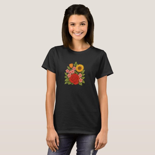 Camiseta Coleção Crimson Bloom (Frente Completa)