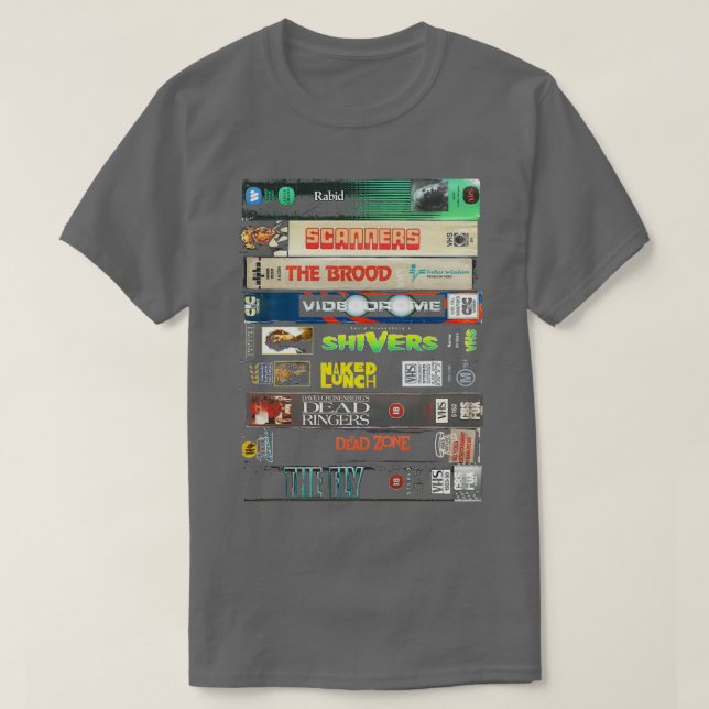 Camiseta Coleção Cronenberg VHS (Frente do Design)