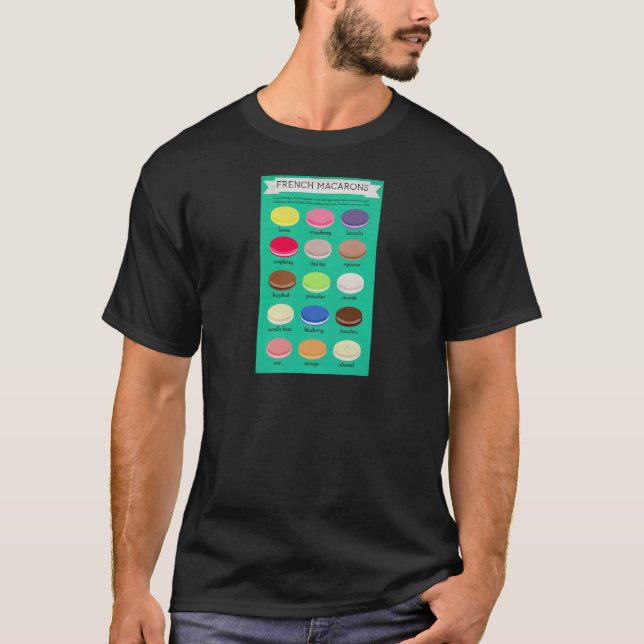 Camiseta Coleção da alegria do padeiro: Francês Macarons (Frente)