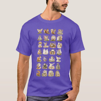Camiseta Coleção de Animais da Floresta Caprichosa vintage