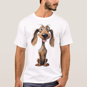 Camiseta Coleção de Arte de Raças de Cachorro de Desenho An