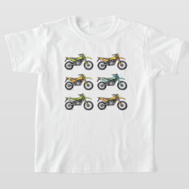 Camiseta Coleção de Bicicletas de Terra Coloridas