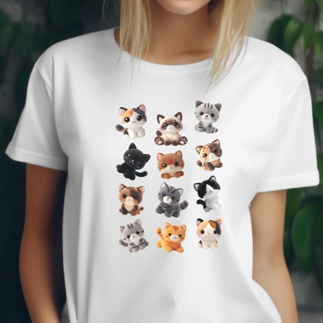 Camiseta Coleção de Brinquedos de Push de Cat (Criador carregado)