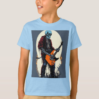 Camiseta Coleção de Camiseiros T de Caveira Rock & Roll