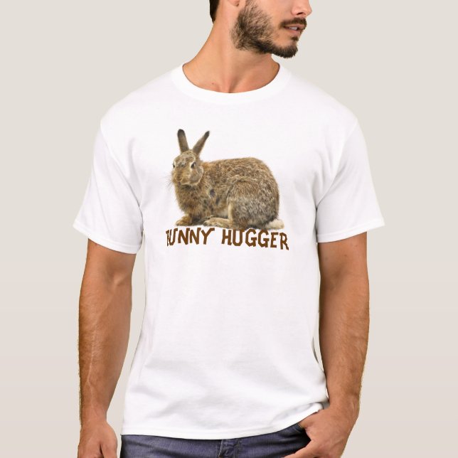 Camiseta Coleção de Coelhos Selvagens BUNNY HUGGER (Frente)