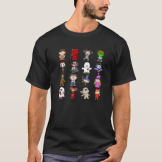 Camiseta Coleção de Criaturas Fantasmas Bruxas Zombie Hall
