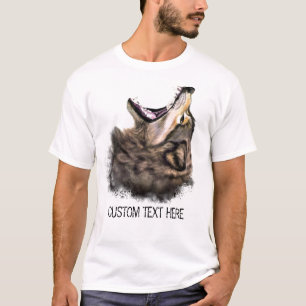Camiseta Coleção De Desenho De Animais Grande Lobo - Adic