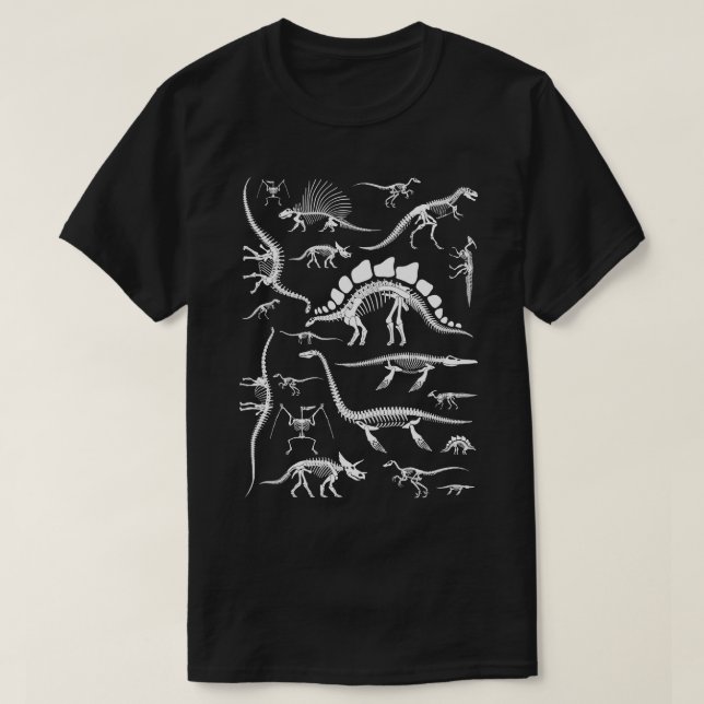 Camiseta Coleção de Dinossauros (Frente do Design)