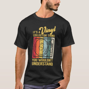 Camiseta Coleção de Discos de Vitrola e Vinil Audiophile