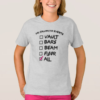 Camiseta Coleção de eventos de ginástica