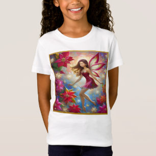 Camiseta Coleção de Fadas de Natal - Cabelo castanho averme