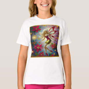 Camiseta Coleção de Fadas de Natal - Cabelo Louro Platinum
