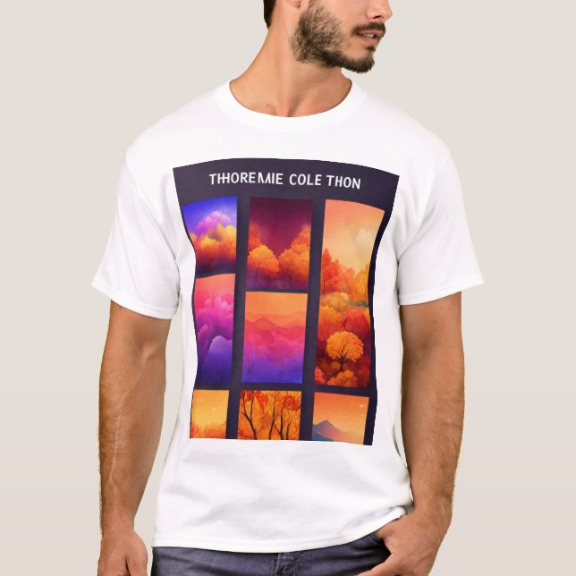 Camiseta Coleção de Gradiente de Fumos Eetais" (Frente)
