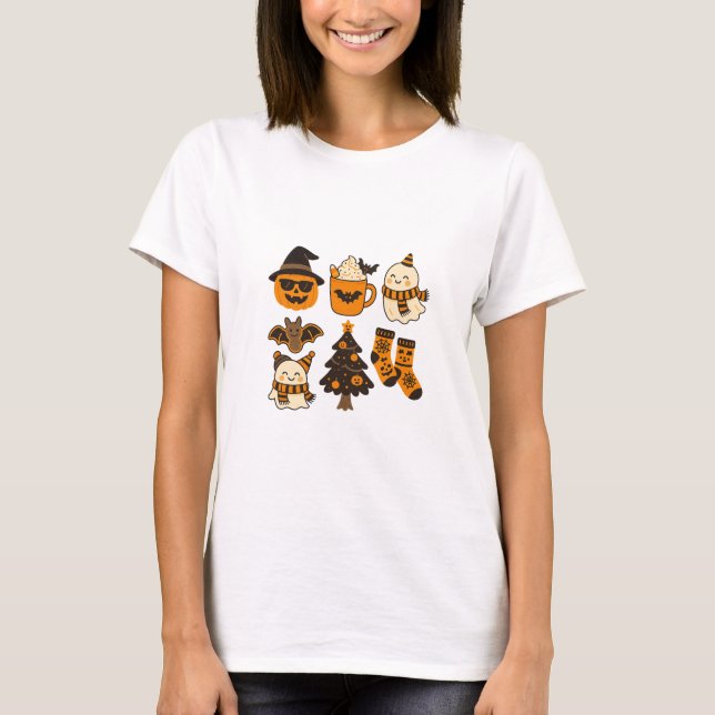 Camiseta Coleção de Halloween - Coleção de Cuta Spooky (Frente)