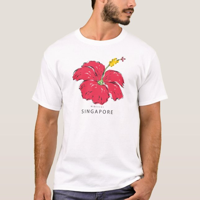 CAMISETA COLEÇÃO DE HIBISCUS SINGAPURA (Frente)
