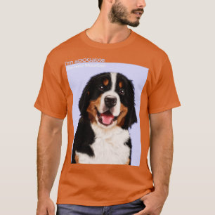 Camiseta Coleção de impressão de Puppy ImDOGable Bernese Mo