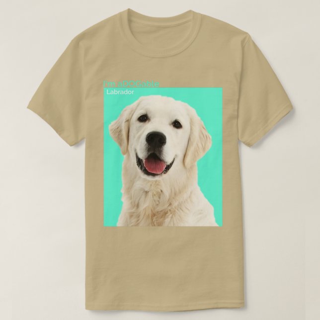 Camiseta Coleção de impressão de Puppy ImDOGable Labrador (Frente do Design)