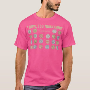 Camiseta Coleção de Moedas Divertida para Colecionadores de