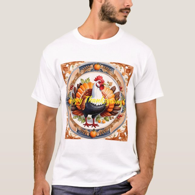 Camiseta Coleção de outono Moderno de Ação de Graças (Frente)