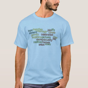 Camiseta Coleção De Palavras De casamento (Palavra De Casam