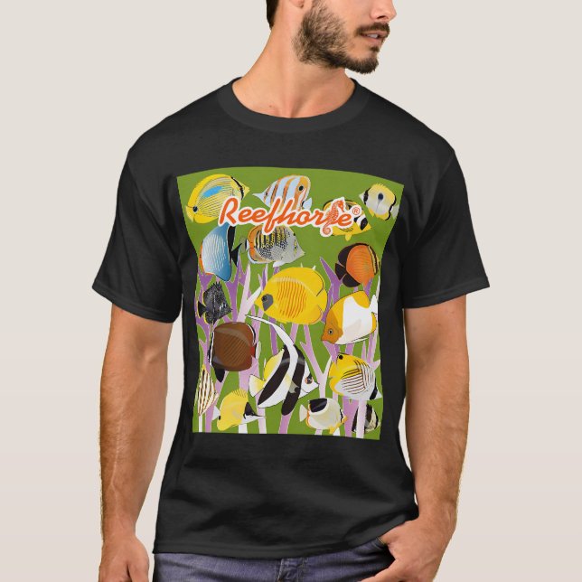 Camiseta Coleção de peixes-borboleta (Frente)