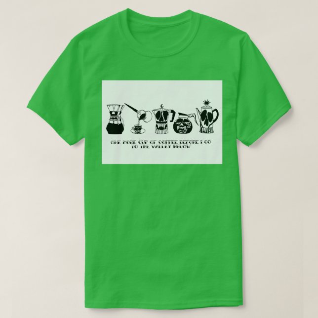 Camiseta Coleção de Potes de café (Frente do Design)