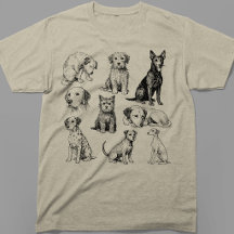 Coleção de Raças de Cães Antigos Desenho de Cachor