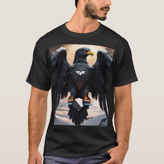 Camiseta Coleção de T-Shirt Crystal Eagle: Negrito, Único (Frente)