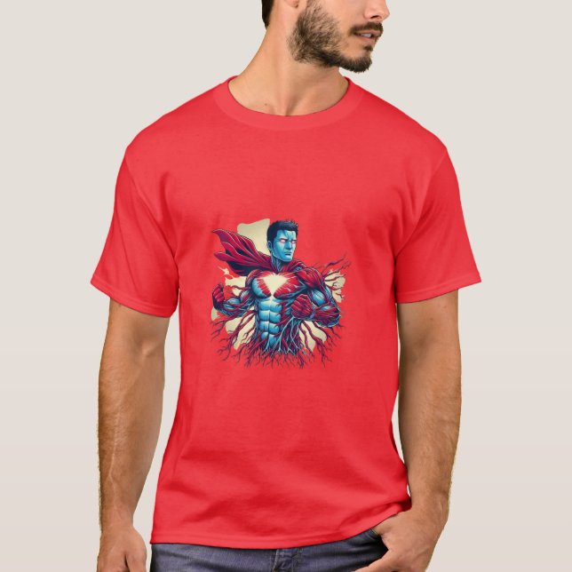 Camiseta Coleção de T-Shirt Herói de Tamanho" (Frente)