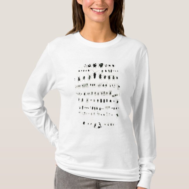 Camiseta Coleção do inseto de Darwin (Frente)