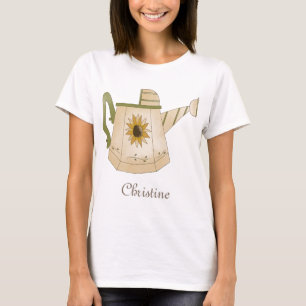 Camiseta Coleção do jardim · Lata molhando com girassol
