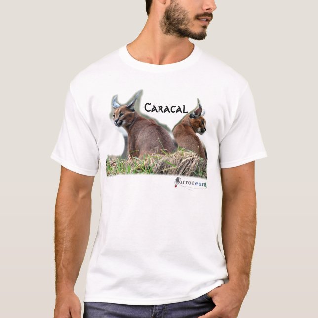 Camiseta Coleção do jardim zoológico do ~ de Caracal (Frente)