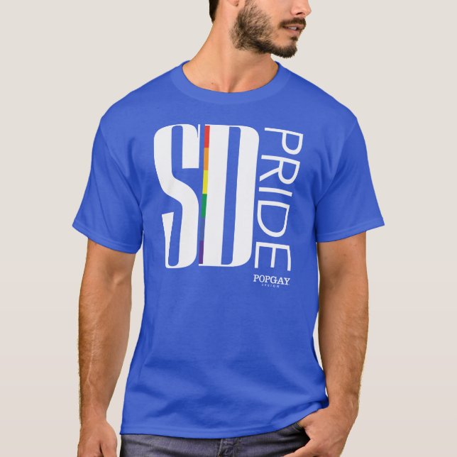 Camiseta Coleção do orgulho do design de POPGAY - San Diego (Frente)