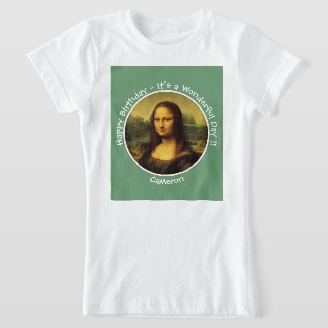 Camiseta Coleção do Partido Leonardo da Vinci Mona Lisa (Postura )